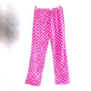 New Fantastic Pink Polka Dot Girl's Fleece Pajama Size Small